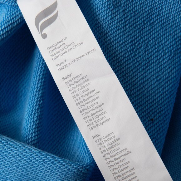 Fabletics Terry Mini Dress Short Sleeve Casual Athleisure Blue Size Large New - Picture 6 of 8